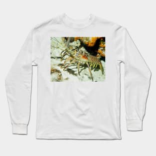 Caribbean Reef Lobster showing its beautiful colors Long Sleeve T-Shirt